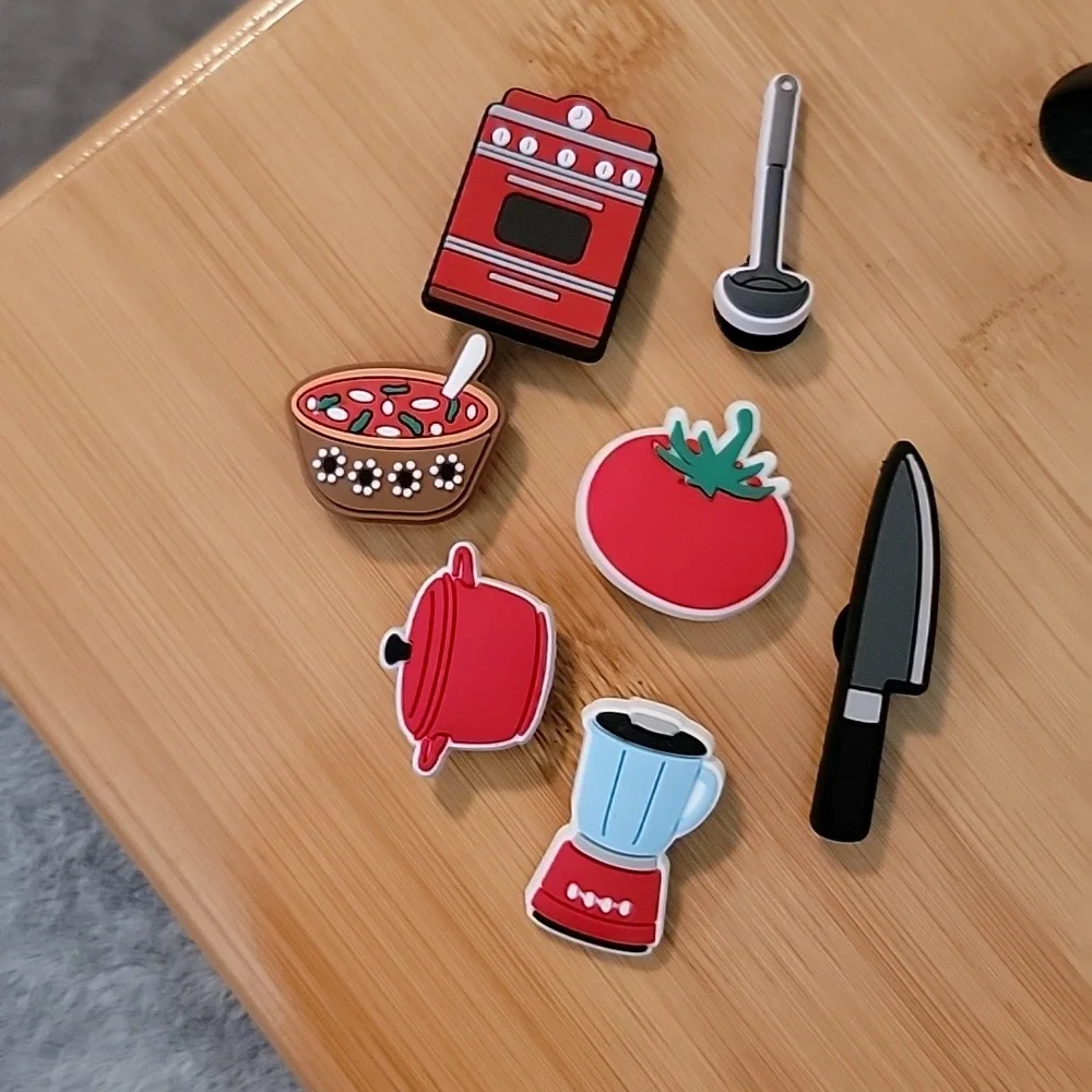 Crocs Charms lot of 7 Tomato Soup Theme‎ New
